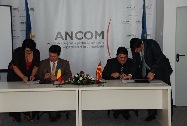 Memorandum de Înţelegere cu Agenţia pentru Comunicaţii Electronice din Republica Macedonia